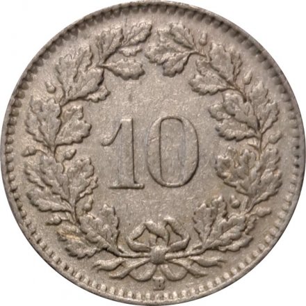 Швейцария 10 раппенов 1944 год