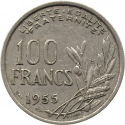 Франция 100 франков 1955 год (B)
