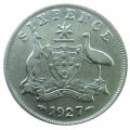 Австралия 6 пенсов 1927 год - Король Георг V