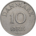 Дания 10 эре 1953 год - Король Фредерик IX