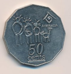 Австралия 50 центов 1994 год - Международный год семьи