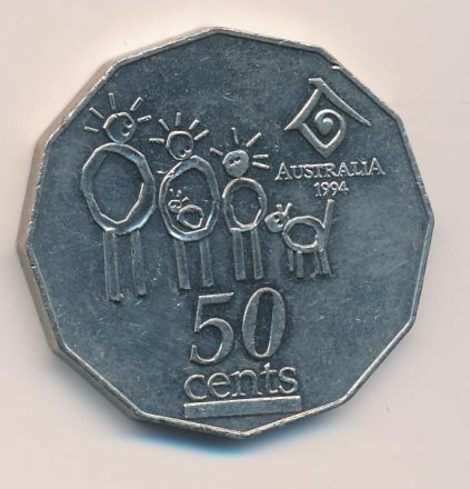 Австралия 50 центов 1994 год - Международный год семьи