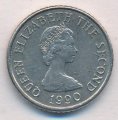 Джерси 5 пенсов 1990 год - Башня Сеймур в Гровилле