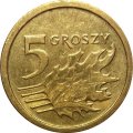 Польша 5 грошей 2015 год