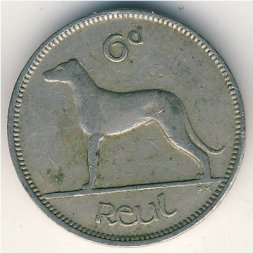 Ирландия 6 пенсов 1947 год