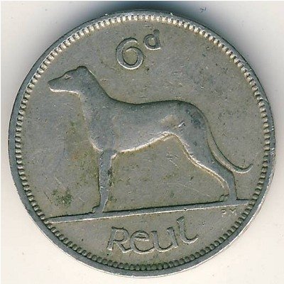 Ирландия 6 пенсов 1947 год