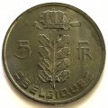 Бельгия 5 франков 1973 год BELGIQUE