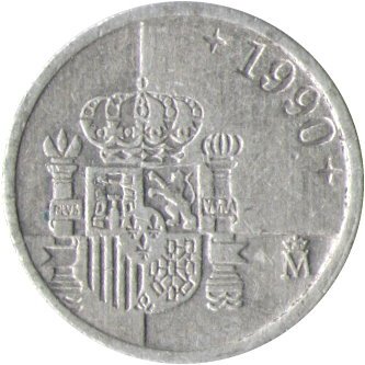 Испания 1 песета 1990 год - Король Хуан Карлос I