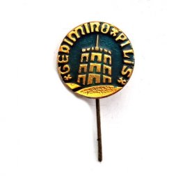 Значок-иголка Gedimino pilis. Башня Гедимина. Вильнюс