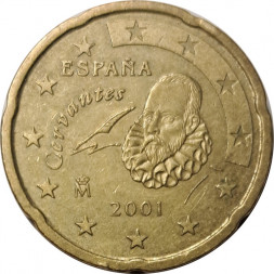 Испания 20 евроцентов 2001 год