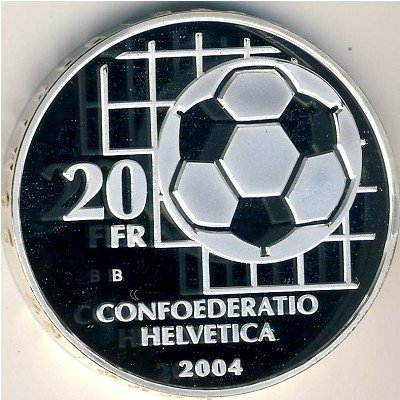 Швейцария 20 франков 2004 год