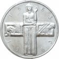 Швейцария 5 франков 1963 год - 100 лет Красному Кресту