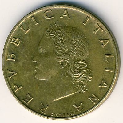 Италия 20 лир 1971 год