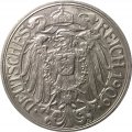 Германия 25 пфеннигов 1909 год (F)