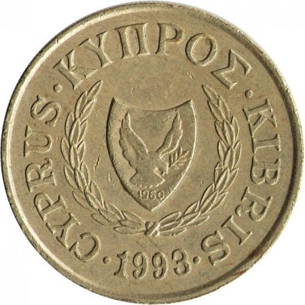 Кипр 20 центов 1993 год - Зенон Китийский