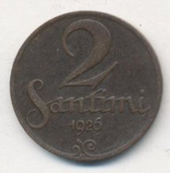 Латвия 2 сантима 1926 год