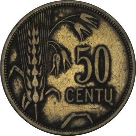 Литва 50 центов 1925 год