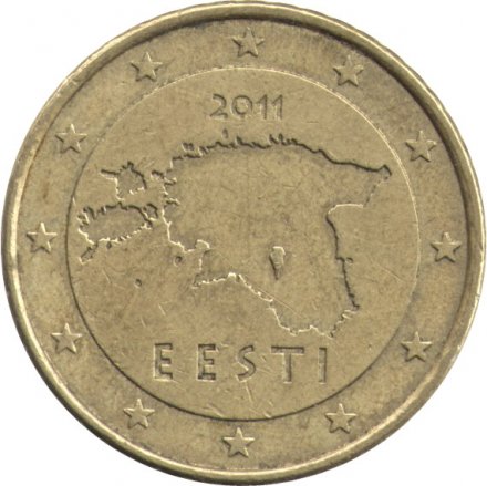 Эстония 50 евроцентов 2011 год