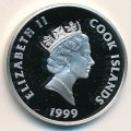 Острова Кука 5 долларов 1999 год - 20-й век. Высадка на Луну