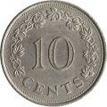 Мальта 10 центов 1972 год - Корабль