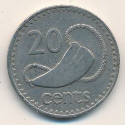 Фиджи 20 центов 1980 год