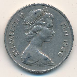 Фиджи 20 центов 1980 год