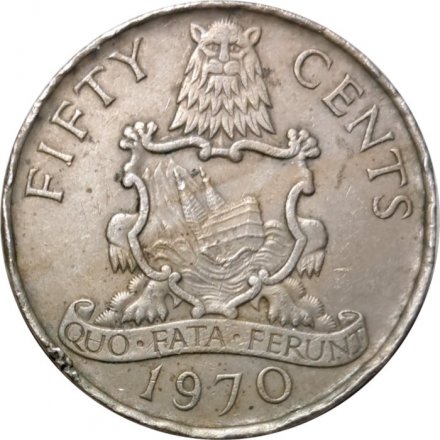Бермудские острова 50 центов 1970 год