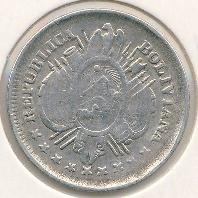 Боливия 20 сентаво 1888 год