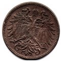 Австрия 2 геллера 1909 год
