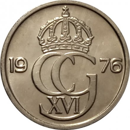 Швеция 50 эре 1976 год UNC