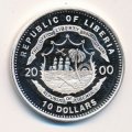 Либерия 10 долларов 2000 год - Генерал Роберт Эдвард Ли
