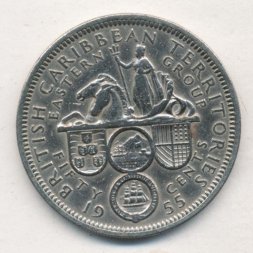 Восточные Карибы 50 центов 1955 год
