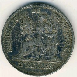 Гватемала 2 реала 1896 год
