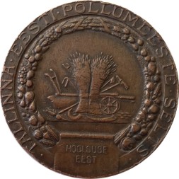Медаль настольная &quot;Сельскохозяйственное общество в Таллинне, Эстония, Россия, 1888 год&quot;