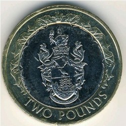 Монета Остров Святой Елены и острова Вознесения 2 фунта 2006 год