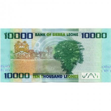 Сьерра-Леоне 10000 леоне 2018 год - Голубь, карта и флаг Сьерра-Леоне UNC