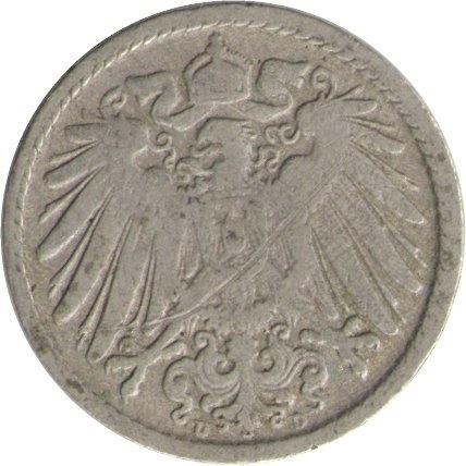 Германия 5 пфеннигов 1893 год (D)