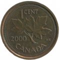 Канада 1 цент 2000 год (без отметки МД)