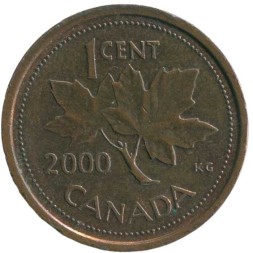 Канада 1 цент 2000 год (без отметки МД)