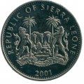 Сьерра-Леоне 1 доллар 2001 год - Большие кошки мира. Тигр