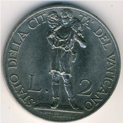 Ватикан 2 лиры 1933 год