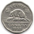 Канада 5 центов 1955 год