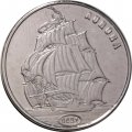 Жетон Остров Флорес 1 доллар 2021 г. Серия Парусники. Aurora (Аврора)