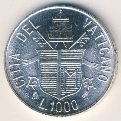 Ватикан 1000 лир 1984 год