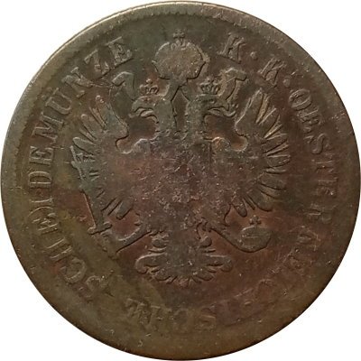 Австрия 4 крейцера 1861 год (B)