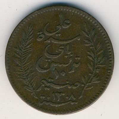 Тунис 10 сантимов 1891 год