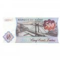 Заир 500 заиров 1985 год - Мост через реку Конго UNC
