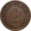Веймарская республика 2 рентенпфеннига 1923 год (A)