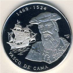 Куба 10 песо 2002 год - Васко да Гама