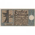 Германия (нотгельд) 50 пфеннигов 1921 год - Серия &quot;Районы Берлина&quot;. Темпельхоф. Трактирщик Лангенс Хофф в Темпло около 1780 года (вид 13) - XF